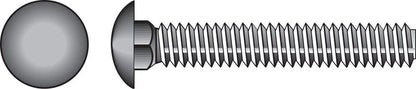 Galvanized carriage screw 5/16x4 1/2 inches by Emery Jensen, showing the shiny metal screw with flat head and threading.