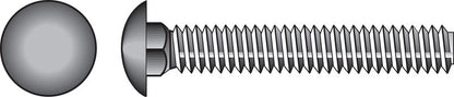 Galvanized Emery Jensen carriage screw, 5/16x4 inches, for hardware and construction projects, shown in close-up.