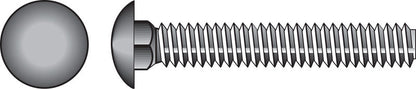 Galvanized carriage screw 5/16x6 inches from Emery Jensen, showing the shiny metal finish and threaded shaft for heavy-duty fastening.