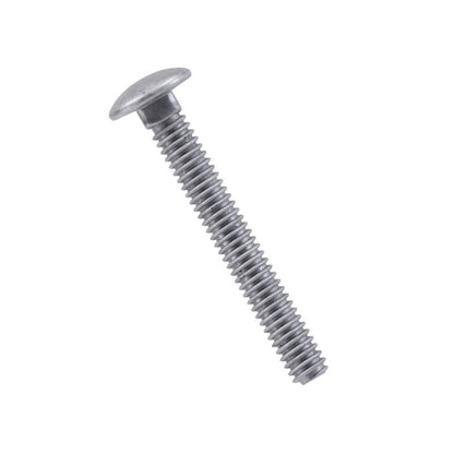 Galvanized carriage screw 5/8 inch by 12 inch Emery Jensen HDG CARR SCRW in a box of 25, shown in the image.