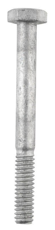 Galvanized HEX Grade 2 bolts by Emery Jensen, 1/4 inch diameter and 2.5 inches long, showing the galvanized finish and hex head shape.