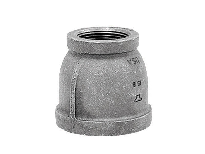 Emery Jensen galvanized iron fittings U.S., 1.25" x 1" couple fitting, durable metal plumbing component for construction and repair.