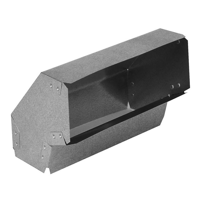 Galvanized vent pipe elbow fitting by Emery Jensen, 90-degree wall stack, 2.25x12 inch, pack of 6, for HVAC or venting systems.