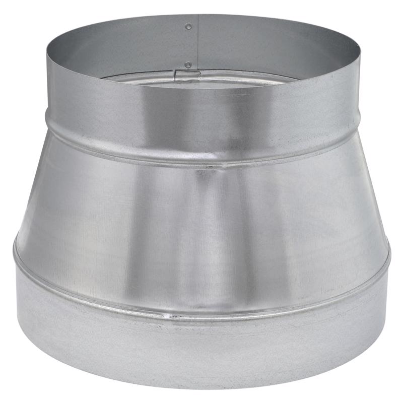 Galvanized vent pipe fitting from Emery Jensen, FURANC Redcr&incrs 10x8 inch, designed for ventilation systems.