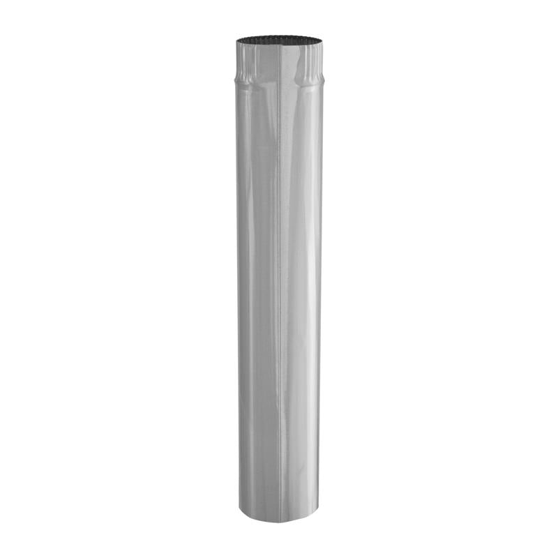 Galvanized vent pipe fittings by Emery Jensen, 30 gauge, 4x24 inches, pack of 10, suitable for ventilation systems.