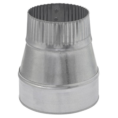 Emery Jensen 5x4-inch galvanized vent pipe fitting, small reduction in 24-gauge galvanized steel for HVAC venting systems
