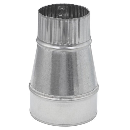 Emery Jensen galvanized vent pipe fitting, 30-gauge small reducer, 4x3 inches, for ventilation system installation.