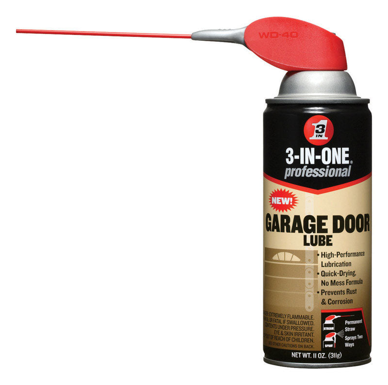 Emery Jensen 3-in-1 garage door grease and lube, tube of lubricant for garage door maintenance and smooth operation.