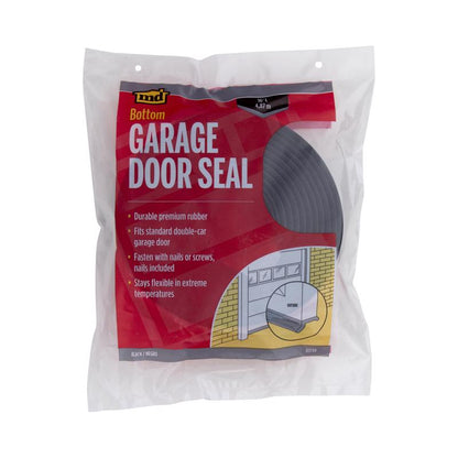 Emery Jensen garage door weatherstrip, bottom rubber seal for 16-foot garage doors, durable and weather-resistant.