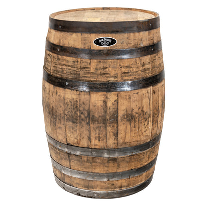 Emery Jensen WHSKY BRRL Oak 35-inch garden box with a themed plant design, showcasing natural wood finish and sturdy construction.