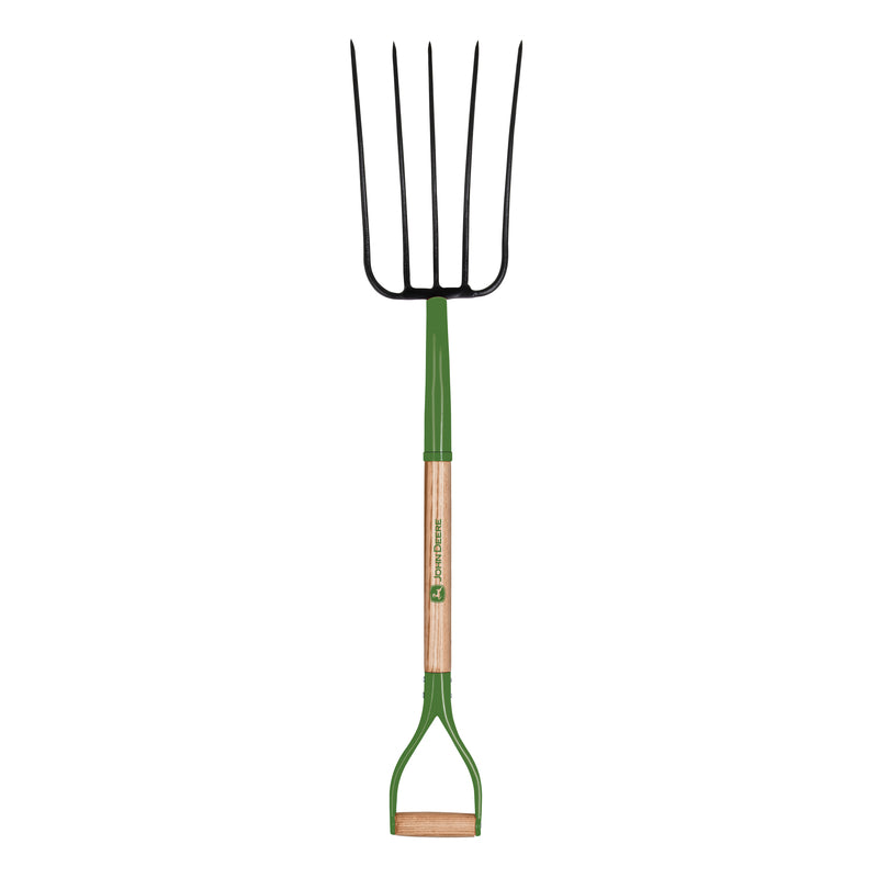 Emery Jensen compost fork with a 5-ton D-handle, designed for gardening and composting tasks.