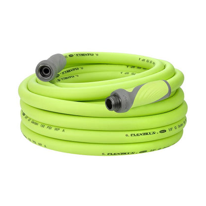 Emery Jensen FLEXZLA SWVL garden hose, 5/8 inch by 50 feet, flexible rubber garden hose for watering and outdoor use