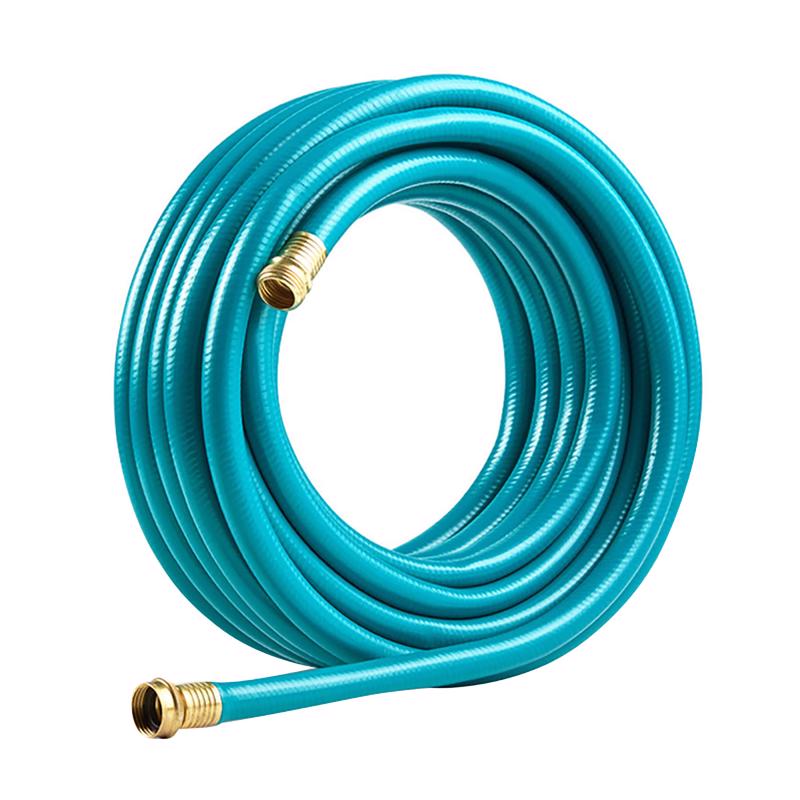 Emery Jensen medium-duty garden hose, 5/8 inch diameter and 25 feet long, flexible and suitable for outdoor watering.