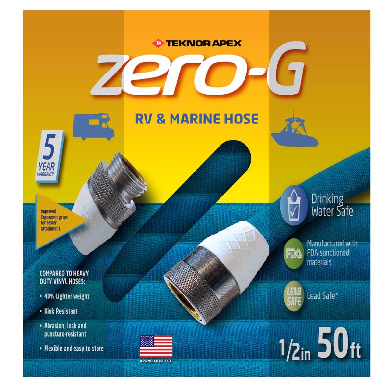 Emery Jensen ZEROG RVMARINE 50ft garden hose coiled outdoors, durable flexible garden hose for watering and outdoor use