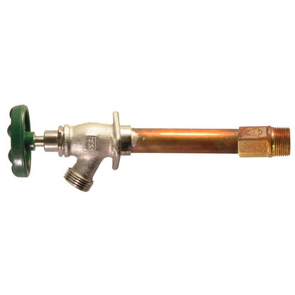 Emery Jensen hydrant garden valve and lawn faucet with 1/2, 3/4, and 6 inch connections, suitable for outdoor watering.