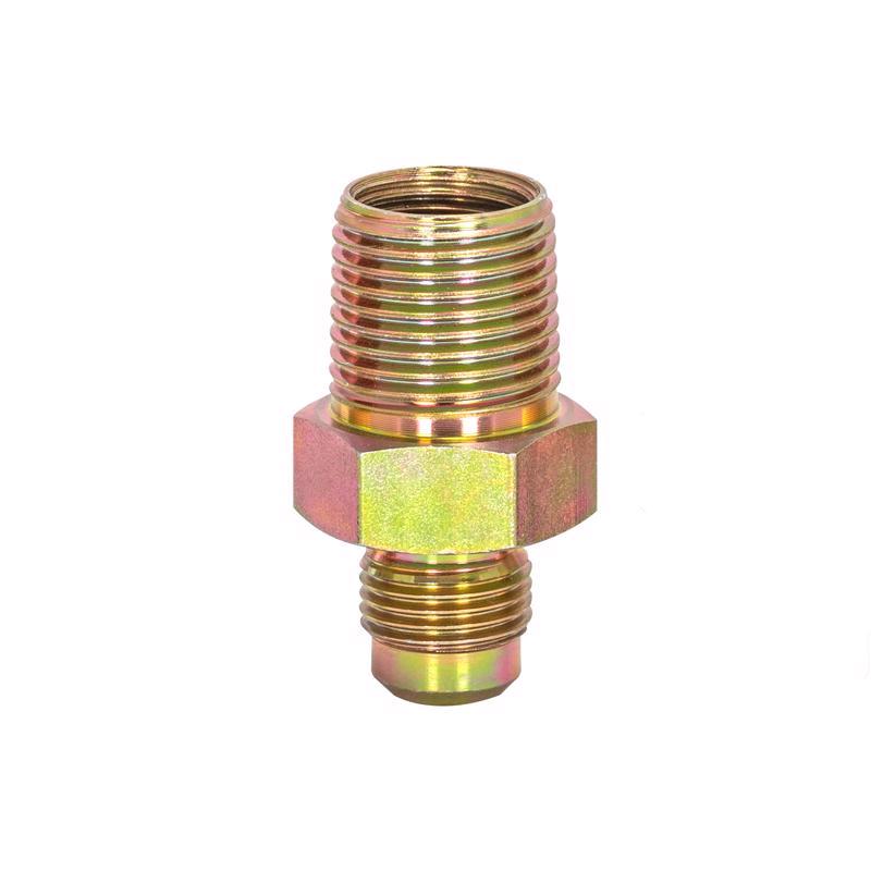 Emery Jensen gas connector with 5/8 inch flare and 3/4 inch MIP thread, used as a gas connection accessory.