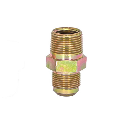 Emery Jensen gas fitting, 1/2 inch female flare to 3/4 inch male connection, for gas line installation and plumbing.