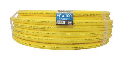 Emery Jensen underground gas connection access pipe, 3/4 inch diameter, 100 feet length, yellow color for gas line installation.