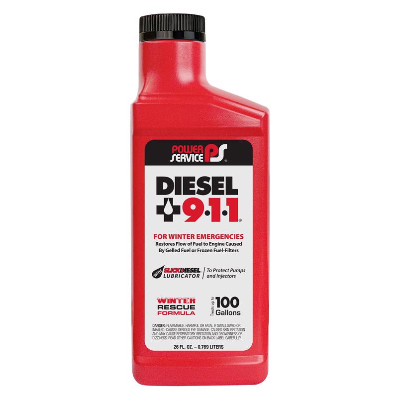 Emery Jensen Diesel911 Fuel ADTV 26oz container for gas and diesel fuel antifreeze, shown in the image.