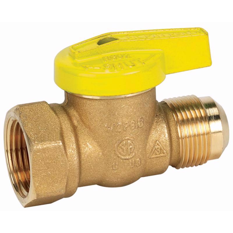 GAS BALL VALVE 3/8 Flare" x 1/2" FIP