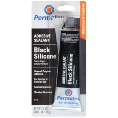 Black silicone gasket material from Emery Jensen, 3oz adhesive for sealing and gasket applications.