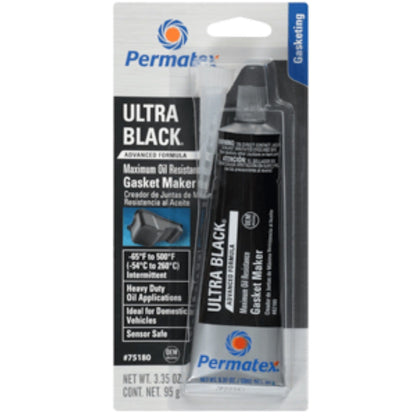 Emery Jensen Ultra Black gasket material in a 3.35 oz package, showing the gasket sheet with black rubber texture.