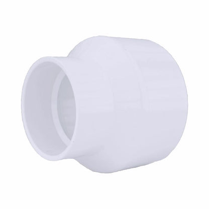 Emery Jensen 4x6-inch PVC drain pipe increaser for plumbing, made of durable gen purpose drain PVC material.