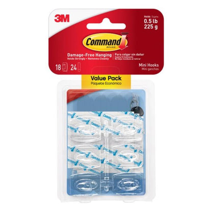 Set of Emery Jensen mini clear hooks for versatile hanging solutions, shown on a plain background.