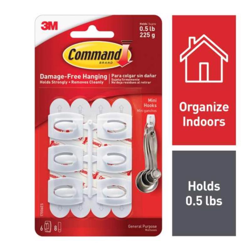 HOOK WHITE MINI PLASTIC