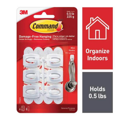 HOOK WHITE MINI PLASTIC