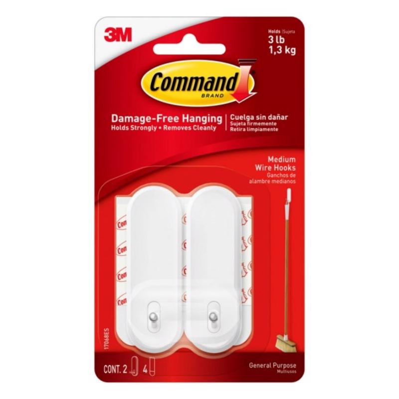 White plastic wire hook by Emery Jensen, medium size, suitable for general purpose hanging and organization.