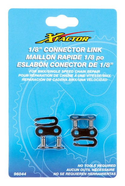 Emery Jensen 1/8 inch bike chain connector link for general repair and replacement on bicycle chains.