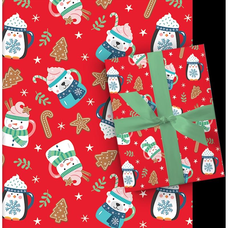 Emery Jensen CMAS gift wrap paper set, assorted 30-inch rolls, pack of 48, ideal for wrapping gifts and special occasions.
