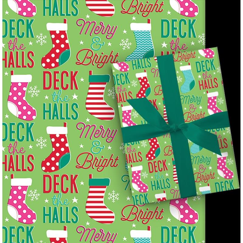 GIFT WRAP BRGHT ASST 30" - Pack of 48