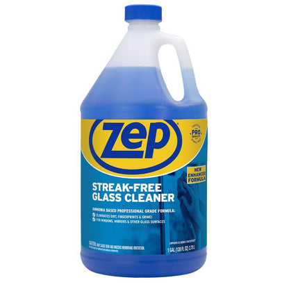 Emery Jensen glass cleaner non-aerosol, RTU 128oz bottles, pack of 4, ideal for streak-free window and glass surface cleaning.