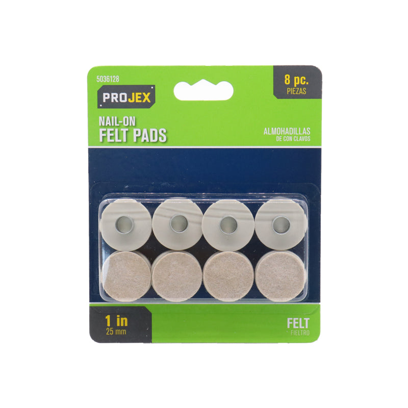Set of eight Emery Jensen 1-inch Glide Tapon glides used for furniture legs and furniture protection.