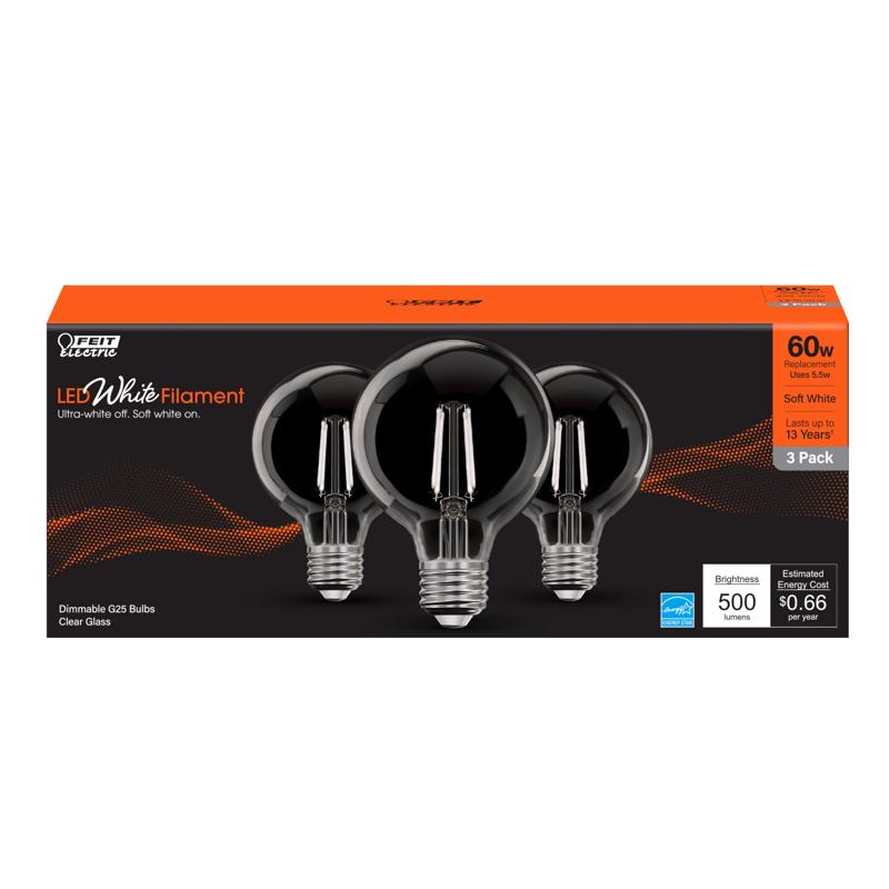 FT LED G25 SW 60W 3PK