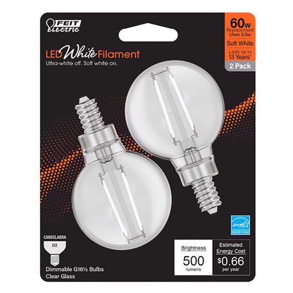 LED G16.5 E12 60W SW 2PK
