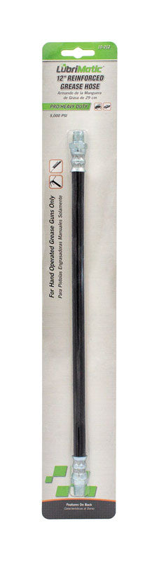 Emery Jensen grease gun accessories with a 12-inch standard whip hose for lubrication and maintenance tasks.