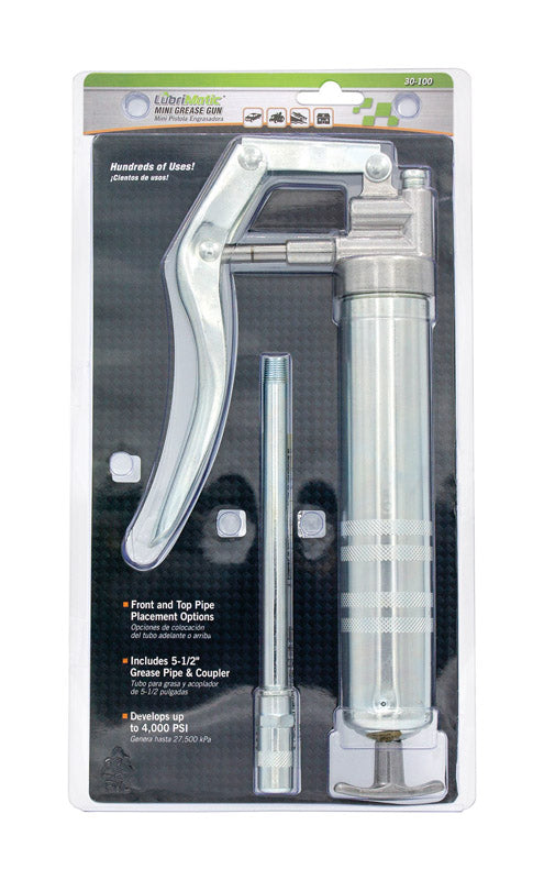 Mini grease gun by Emery Jensen, 3 oz capacity, portable grease gun for lubrication tasks, compact and durable.