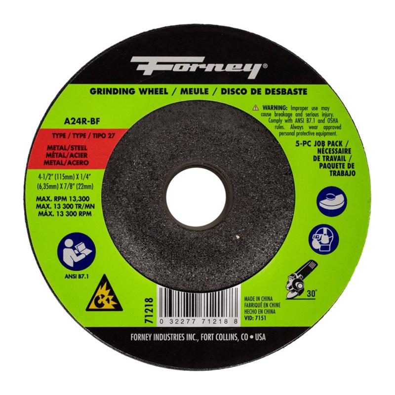Set of five Emery Jensen 1/4-inch grinding wheels for grinding and polishing applications.
