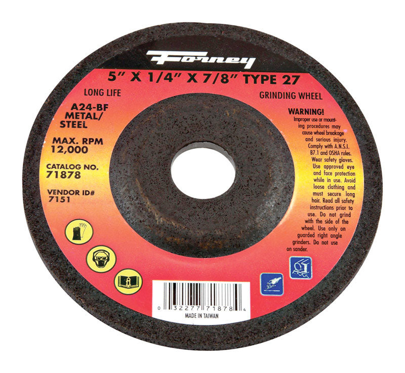 Emery Jensen MTL Grind Wheel, 5-inch diameter and 1/4-inch thickness, used for grinding and sharpening tools.