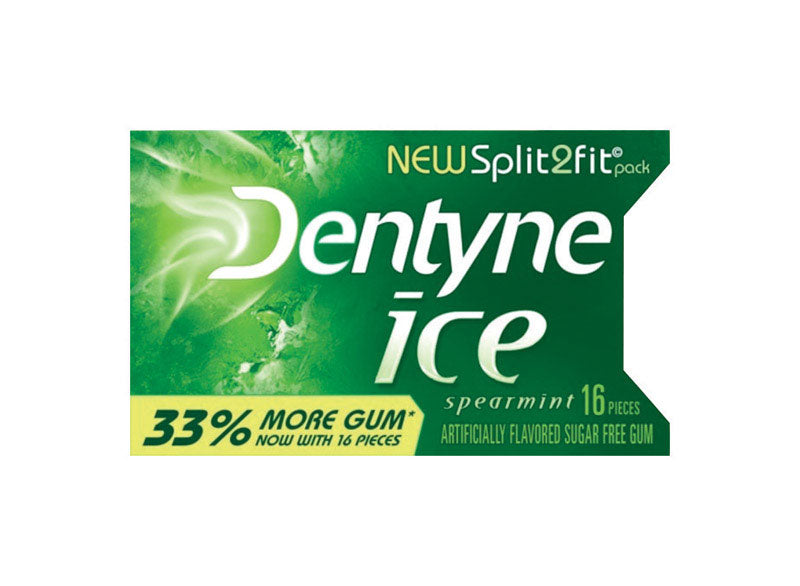 Pack of 9 Emery Jensen Chewing Gum and Breath Mints in spearmint flavor, freshening breath and chewing gum for fresh breath.