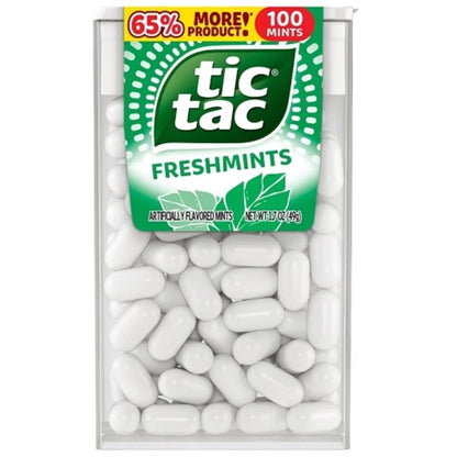 Emery Jensen Mints FRSH gum and breath mints pack of 12, 1.7oz each, showing fresh mint candies in a clear package.