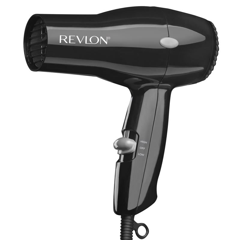 Emery Jensen hairdryer with black finish, two-speed settings, compact design for hair styling and drying.