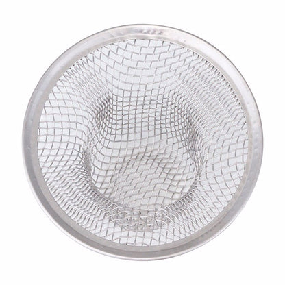 Emery Jensen bathtub hair catcher SS with fine mesh hair strainer to prevent clogs in bathroom drains.