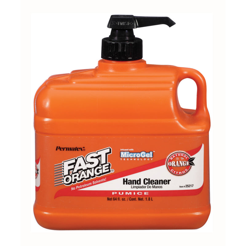 Emery Jensen hand cleaner in a 64oz pump bottle, suitable for removing grease and dirt from hands in industrial or workshop settings.