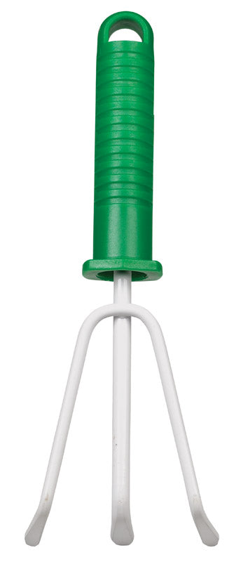 Emery Jensen 9-inch cultivator hand garden tool with a durable poly handle for easy soil cultivation and aeration.