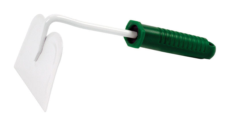 Emery Jensen 9-inch poly handheld garden hoe, a versatile hand tool for gardening and soil cultivation.