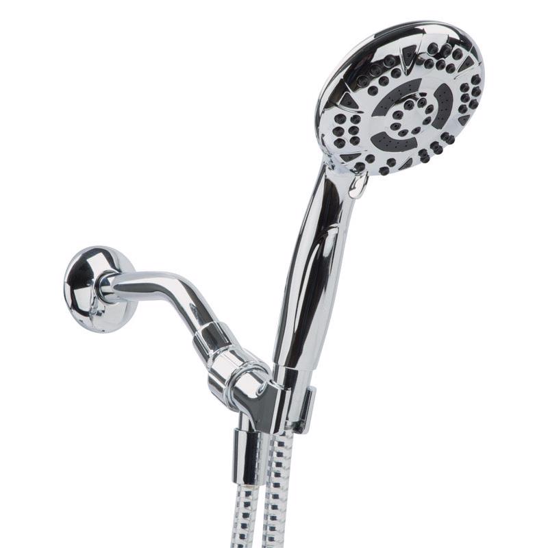 Emery Jensen handheld shower head in chrome finish, with a sleek, modern design and adjustable spray settings.